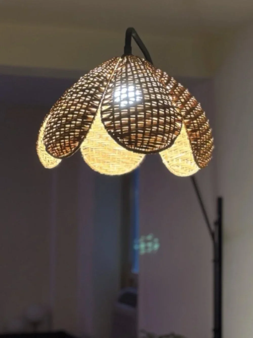 SANDKORN 805.981.23 Pendant lamp shade, handmade/rattan, 18